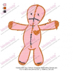 Voodoo Doll Toy Cartoon Character Embroidery Design